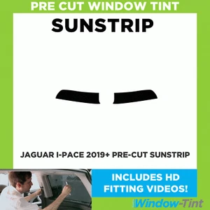 Pre Cut Tinted Sunstrip - For Jaguar I-Pace 2019+ - 5% Limo Internal - Picture 1 of 4