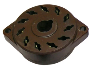 Socket for tube NIXIE LC-516 DOLAM or IN-1 rus - BROWN [U] - Picture 1 of 4