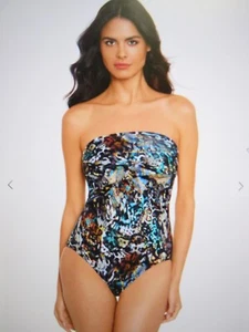 $176 Miraclesuit Goddess One Piece in Posh Mosh NEW size 16 swim 🏖️ Magicsuit - Picture 1 of 11