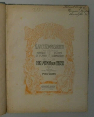 Cari Maria von Weber Klavier Kompositionen Universal Edition Klaviernoten Y8-683 - Bild 1 von 4