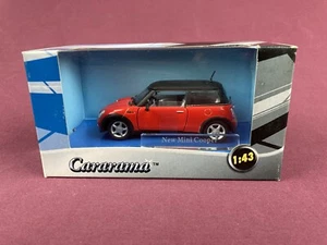 Cararama 1/43 New Mini Cooper Diecast Red with Black Roof NIB - Picture 1 of 8