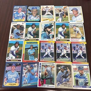 LOT of 25 Cards Kansas City Royals All Autographs 70s 80s 90s Baseball - Picture 1 of 5