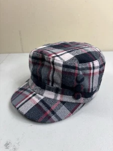 Cadet Hat Army Cap Plaid One Size Fits Most Cotton Y2K Iconic 2000s D&Y - Picture 1 of 9