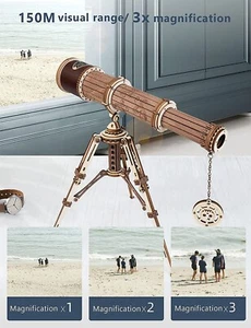ROKR DIY Monokular-Teleskop-Modell 3D-Holzpuzzle für Erwachsene Geschenke - Bild 1 von 11