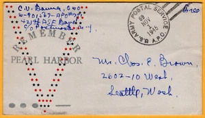 Remember Pearl Harbor WWII Patriotic, APO 69 November 1 1945, APO 421st ASF Band - Picture 1 of 1