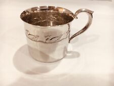Baby Cup, Vintage Reed & Barton (6 oz.) European silver alloy Beaded Baby Cup