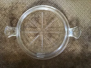 Vintage Fire King Clear Glass Trivet With Handles - Picture 1 of 4