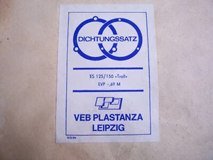 Konvolut Dichtungssatz KR50 Spatz,ES125/150 Troll,Wartburg P31 DDR Original - Bild 1 von 8