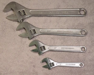Pittsburgh Adjustable Wrench Set 4 Piece Forged Steel 6", 8", 10", and 12" - Picture 1 of 7