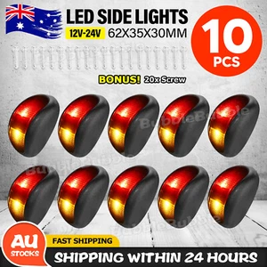 10X LED Amber Red Clearance Lights Side Marker Lamp Trailer Truck Caravan 12 24V - Picture 1 of 9