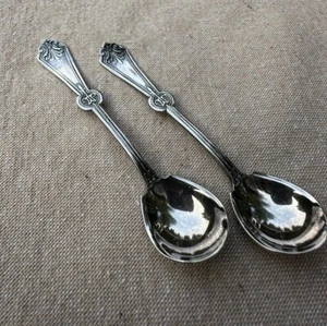Set of Two Rogers And Bros “Persian 1871” Demitasse Sugar Spoon, SILVERPLATE - Picture 1 of 7