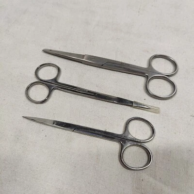 Juego de 3 Tijeras Mayo Médicas Operativas Quirúrgicas Afiladas Foto 1 de 4