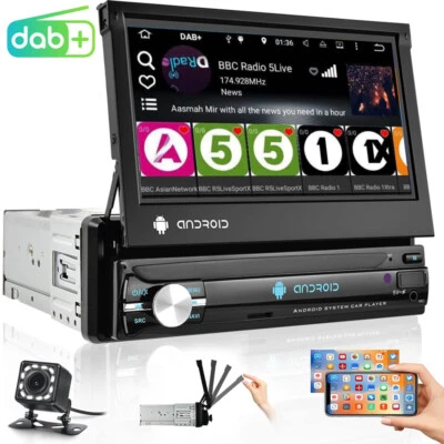 DAB+ 7" Android 13 Autoradio GPS Navi + Kamera 1 DIN Carplay Radio BT USB FM RDS - Bild 1 von 4