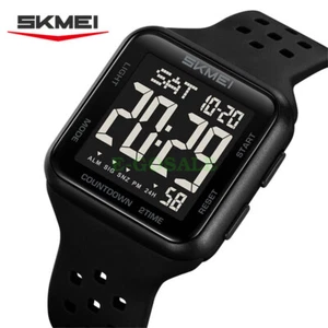 Men Watch Rectangle Wristwatch Fashion Boys Digital Sport Watch Male Watch - Picture 1 of 29