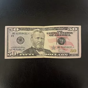 2013 $50 Fifty Dollar Bill 🌟STAR🌟 Note ME02958631 - Picture 1 of 4