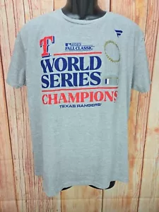 2023 World Series Texas Rangers Champions Tee Fanatics Gildan Softstyle Large - Picture 1 of 8