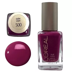 L'Oreal Paris Nail Polish Colour Riche 500 Violet Vixen Discontinued HTF - Picture 1 of 11