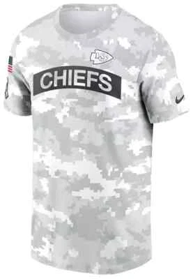 KANSAS CITY CHIEFS NIKE Salute to Service 2024 White Camo T-Shirt MENS XL - Image 1 of 4