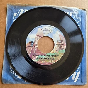 JOHNNY RODRIGUEZ If Practice Makes Perfect 45 7" Record Vinyl Records - Picture 1 of 2