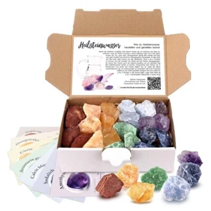 Wassersteine Geschenkset – Chakra-Mischung AA - Qualität Edelsteine | Rohsteine - Bild 1 von 12