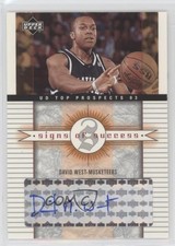 2003-04 Upper Deck UD Top Prospects Signs of Success David West Rookie Auto RC