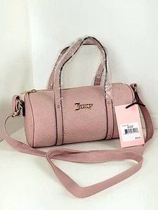 Juicy Couture Pink Barrel Bag Crossbody Shoulder Purse Handbag Embossed New - Picture 1 of 9