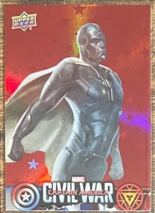 2016 Upper Deck Captain America Civil War Vision Red Sparkle #CW42 - Bild 1 von 2