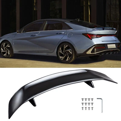 For 2012-2024 Hyundai Elantra 47" Rear Trunk Spoiler Racing GT Wing Gloss Black - Image 1 of 4