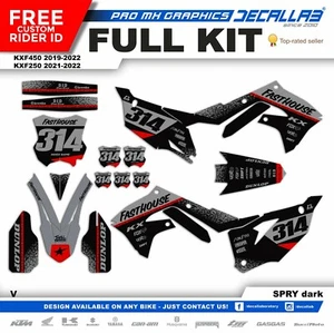 KAWASAKI KXF 250 450 2021 2022 durable MX Graphics Decals Stickers Kit Decallab - Bild 1 von 3