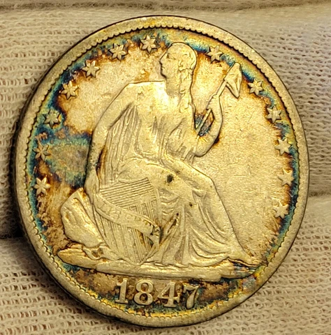 1847 O Seated Liberty Half Dollar Cover