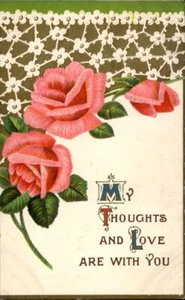 Postal de saludos Rose Love My Thoughts Are With You - Imagen 1 de 2