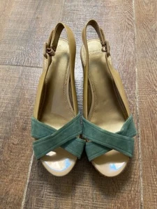 Sandalias de cuña superior de cuero para mujer Circa Joan David luxe. Talla 8,5 - Imagen 1 de 6