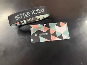ZOX ** BETTER TODAY ** Silver Single MEDIUM Wristband w/Card - Picture 1 of 4