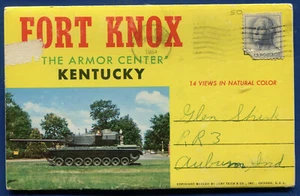 Fort Knox kentucky Armor Center US Gold Depository Postcard Folder #1 - Picture 1 of 2