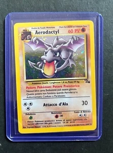 Pokemon TCG Card Fossil Aerodactyl Holo Rare Prerelease 1/62 - Foto 1 di 2