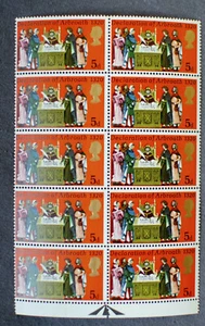 GB 1970 General Anniversaries MNH Block of 10. Perf Shift - Picture 1 of 1