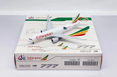 Jcwings Ethiopian Cargo Boeing 777F "Interactive Series" ET-AWE 1/400 XX40085C - Immagine 1 di 4