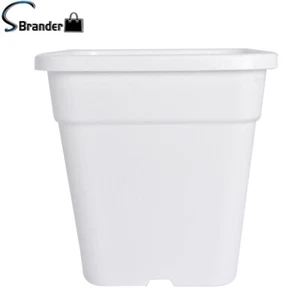 10 Pcs 5 Gal Square Plant Flower Pots Plastic Nursery Pots For Indoor Outdoor - Picture 1 of 10