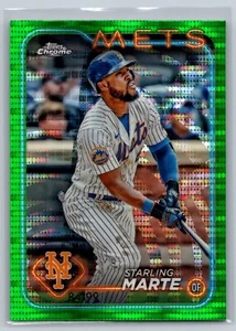 2024 topps chrome baseball starling marte green sonar refractor 84/99 #257 - Picture 1 of 2