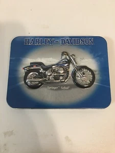 Harley Davidson Motor Cycles Springer Softail Collectible Playing Cards with Tin - Picture 1 of 6