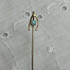 Antique 10K Gold Opal Wishbone Stick Pin, .6 Grams