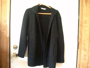 WOMEN'S SWEATER MEDIUM YORDALL 45% ALPACA / 55% ACRYLIC BLACK - Picture 1 of 4