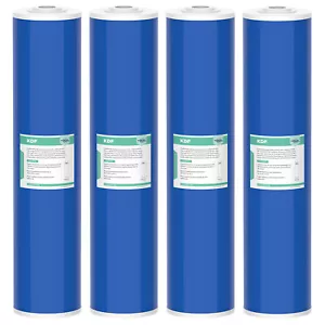 1-6 Pack 20"x4.5" KDF GAC Water Softener Whole House Filter Heavy Metal Removal - Picture 1 of 14