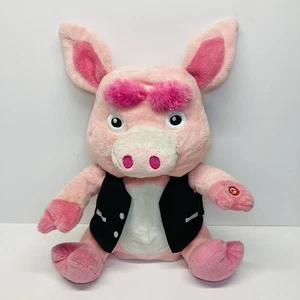 Electronic Animated Hot Rod Musical Dancing Pink Pig Shakes Eyebrows 11” Plush - Picture 1 of 11