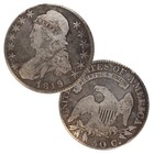 USA 1807 1837 CAPPED BUST HALF DOLLAR 90  SILVER COIN   AVERAGE   RANDOM DATE