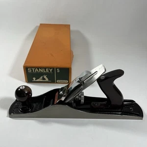 Stanley Bailey No 5 Type 19 (1948-61) Jack Plane Smooth Bottom w/ Original Box! - Picture 1 of 23