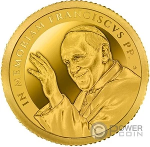 POPE FRANCIS Gold Münze 50$ Samoa 2025 - Bild 1 von 2
