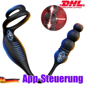 APP Prostata Massagegerät Vibrator Dildo Stoßfunktion Sexspielzeug für Männer~ - Bild 1 von 15