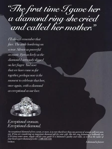 Pubblicità DeBeers Diamonds 1993: la prima volta stampa d'epoca - Foto 1 di 1