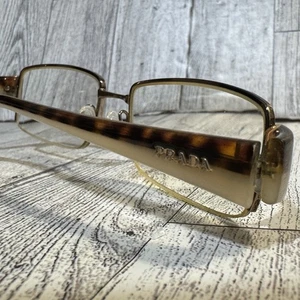 Prada VPR 74H 766-101 Braun Klar Rechteckig Brille Brillengestell 53-15 135 Italy - Bild 1 von 20